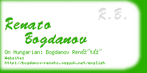 renato bogdanov business card